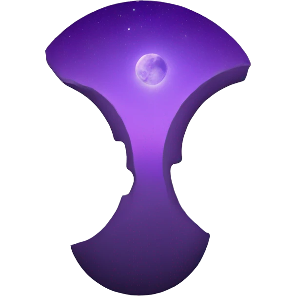 Purple moon emoji