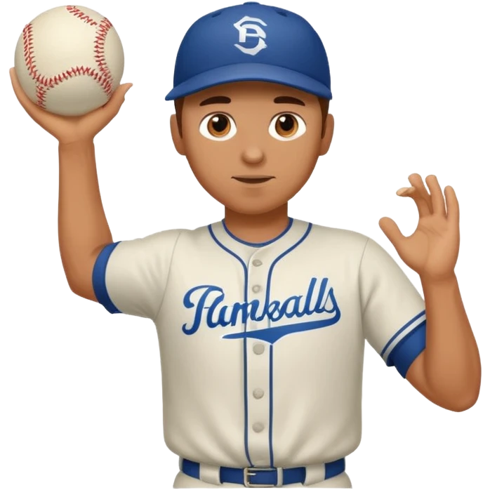 hacer el lanzamiento  de pelota jugador basebal emoji