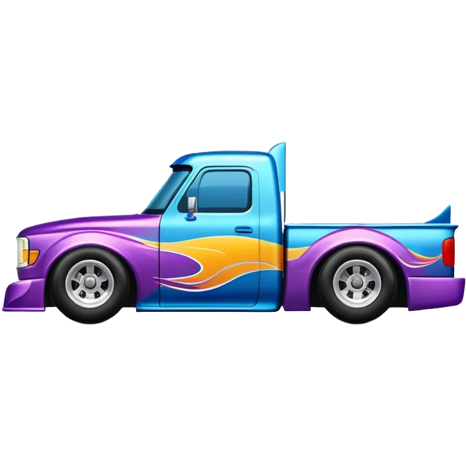 Drag racing truck emoji