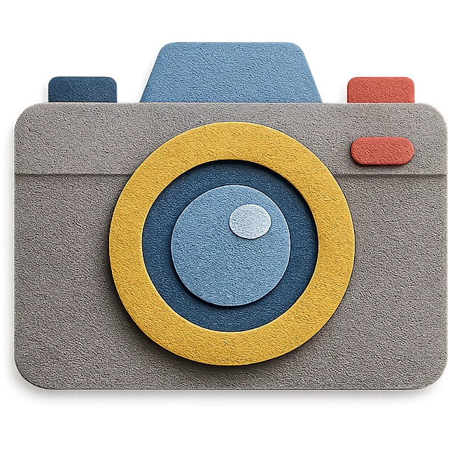 camera, paper craft style emoji