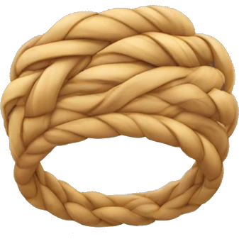 hair braid in the form of a ring  emoji
