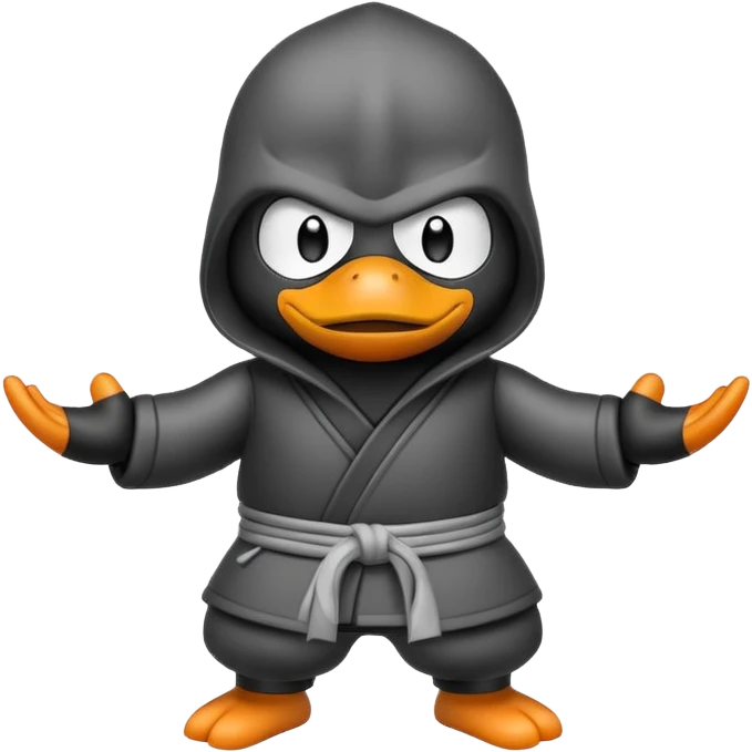 Club Penguin ninja character with smoke effect emoji