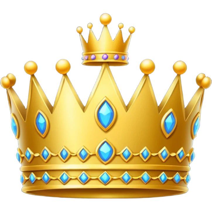 neon symbol of royal crown emoji