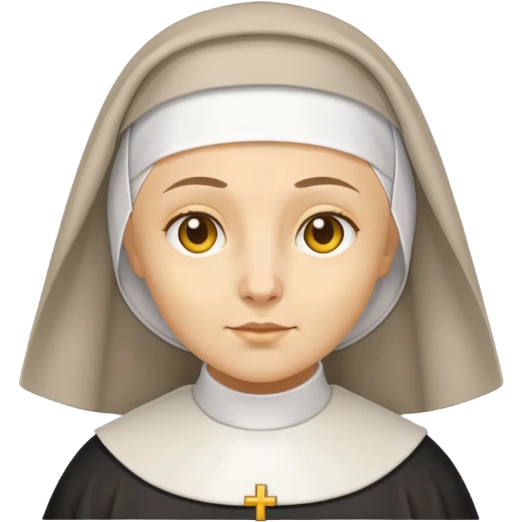 nun with yellow skin emoji