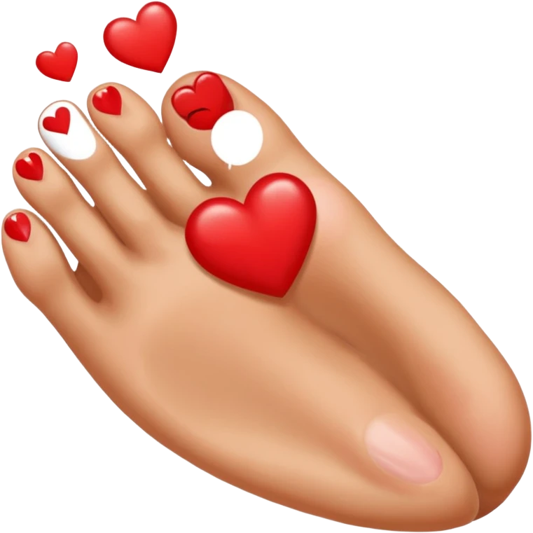 cheeky foot emoji with a wink and a heart, subtly hinting at a foot fetish emoji