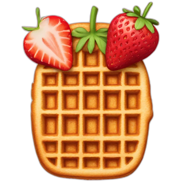 strawberry waffle emoji