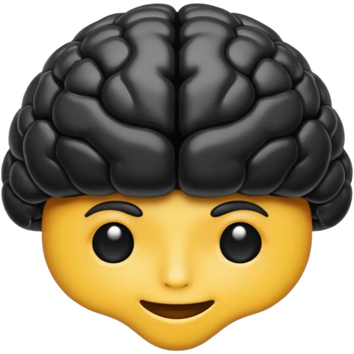 A full black brain emoji i can put in my bio emoji