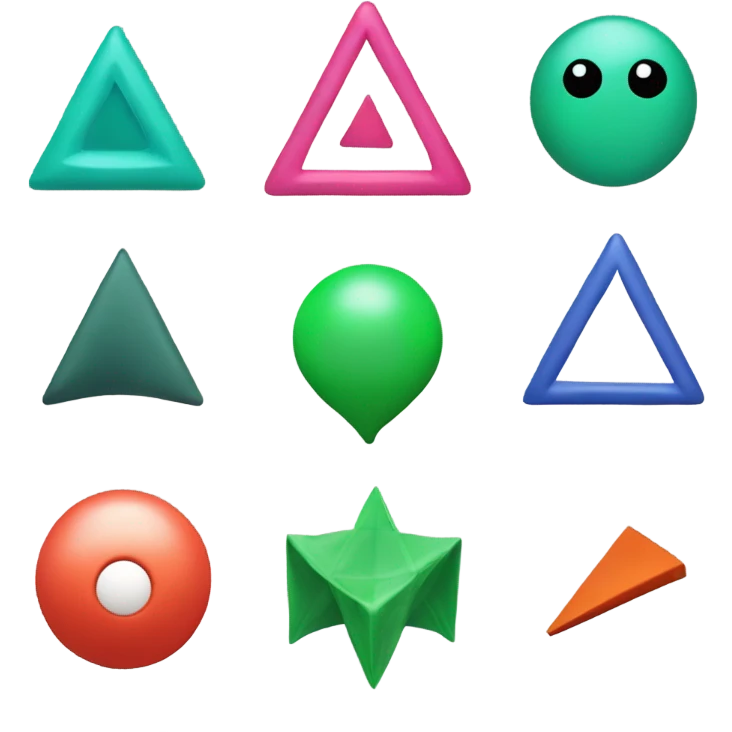 Squid Game symbols: circle, triangle, square emoji