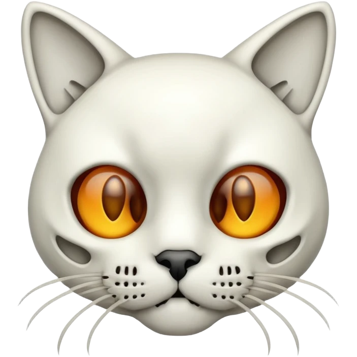 Skeleton cat emoji