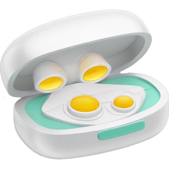 dual compartment prescription contact lens case emoji