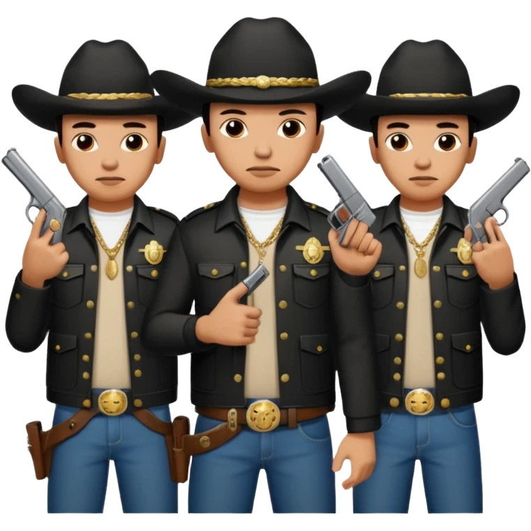 Norteño street gang with 14, hand gang signs and guns emoji