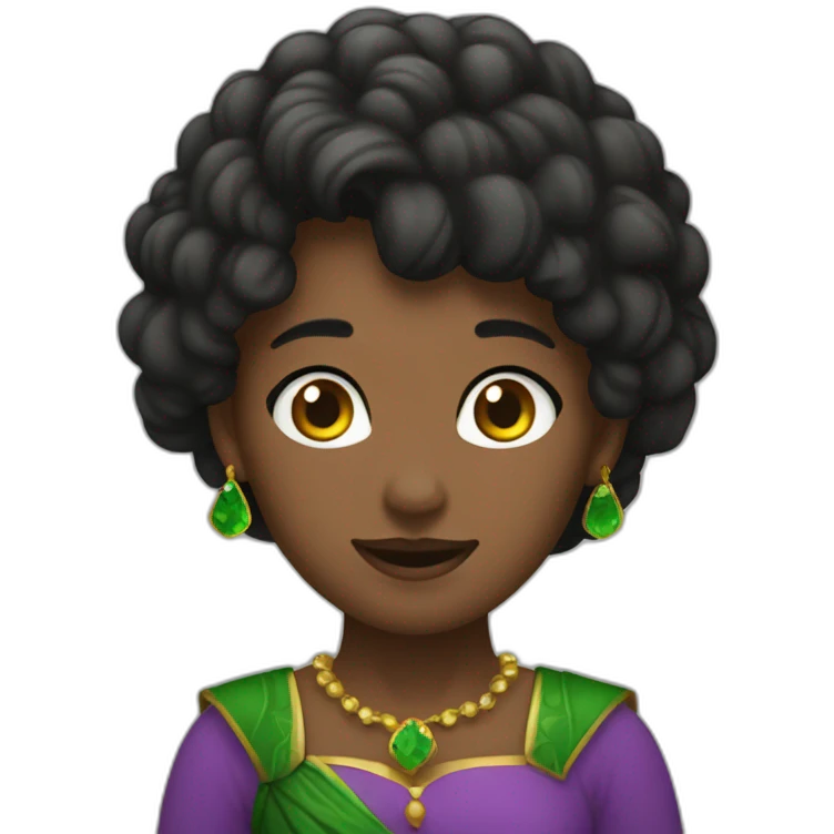 Gata negra con esmeralda verde emoji