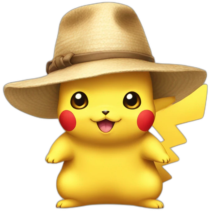 Pikachu avec chapeau emoji