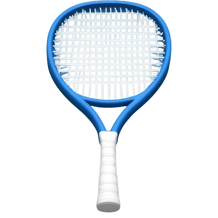 Blue tennis racket with white handle emoji