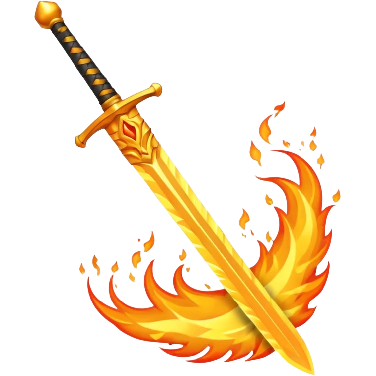sword on fire emoji style emoji