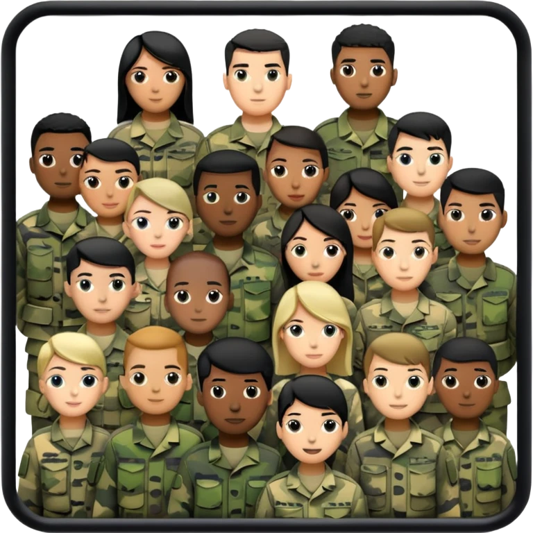 Love with Army bd colour emoji