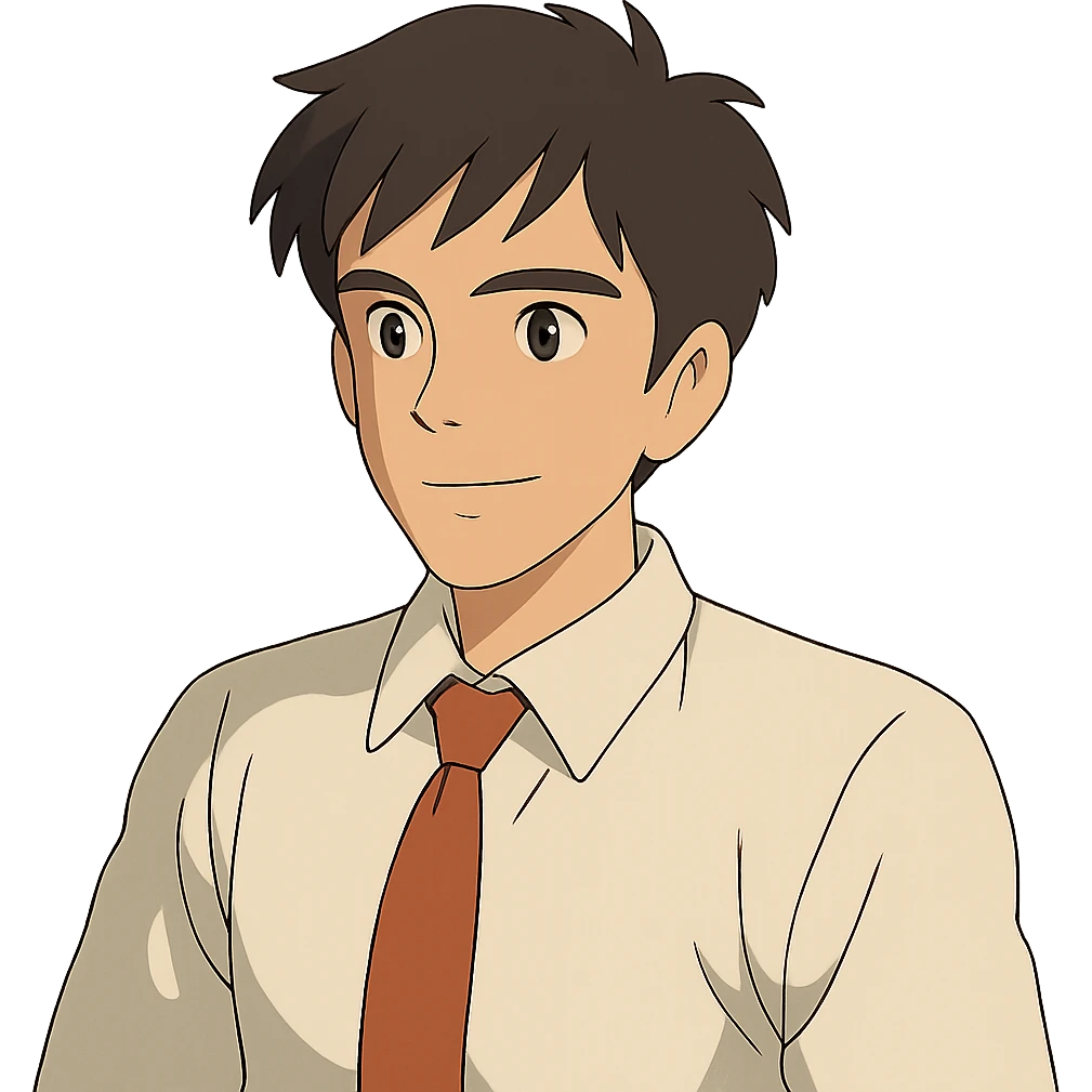 a man, ghibli style emoji