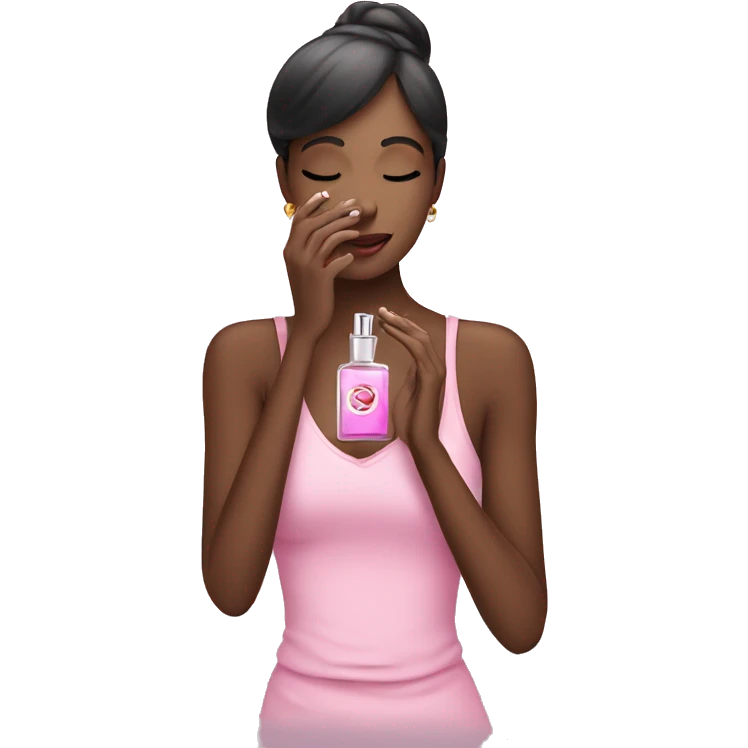 A girl putting on perfume  emoji