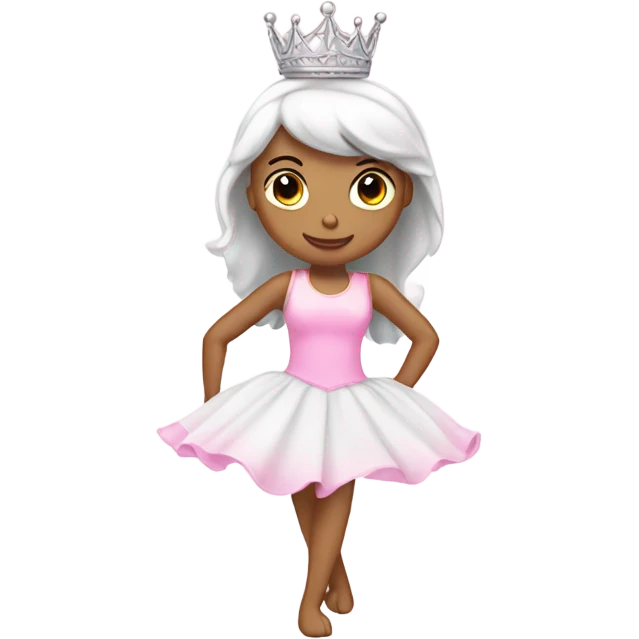 Pink Pilates princess white emoji