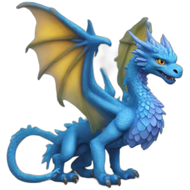 blue griffin dragon saying TRIPPY emoji