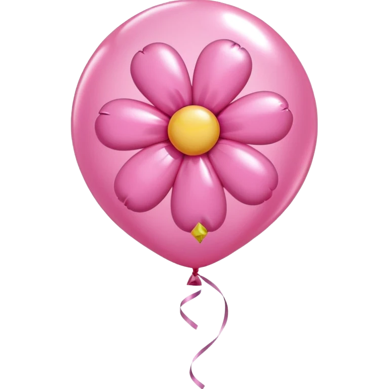 pink flower, pink balloon, pink candy emoji