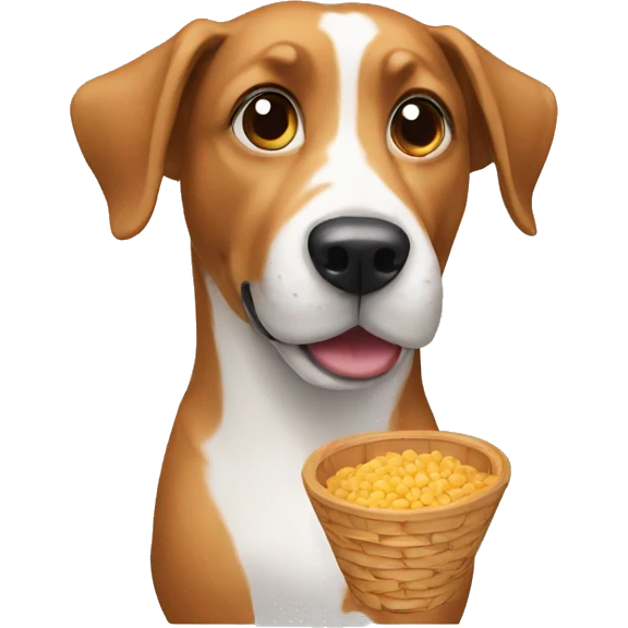 Dog with food emoji
