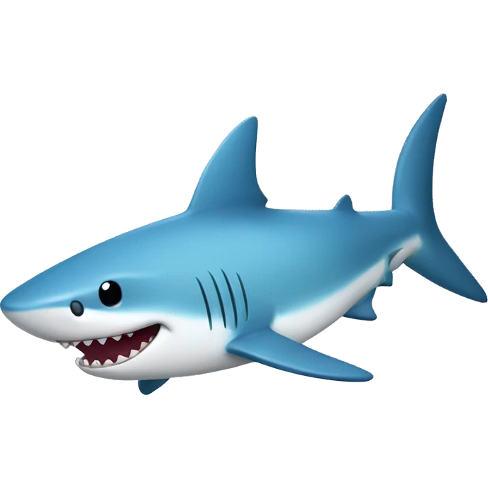 Cute light blue shark emoji