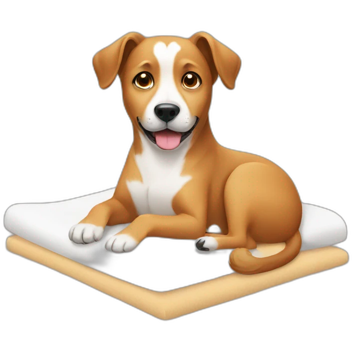 Dog on massage emoji