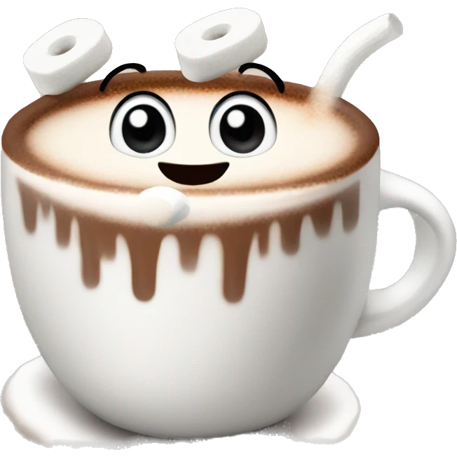 Hot coco with marshmallows emoji