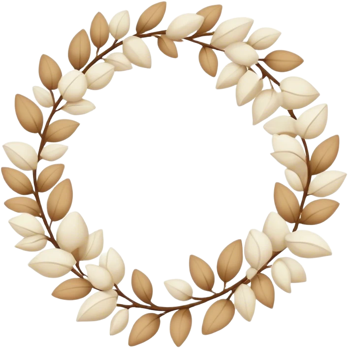 Beige and white garland  emoji