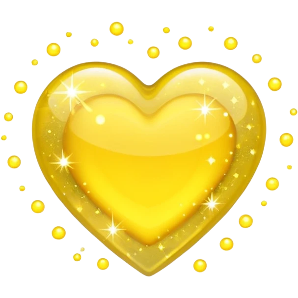 yellow heart with sparkles emoji