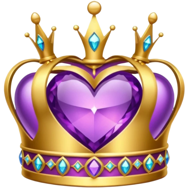 royal crown purple heart emoji