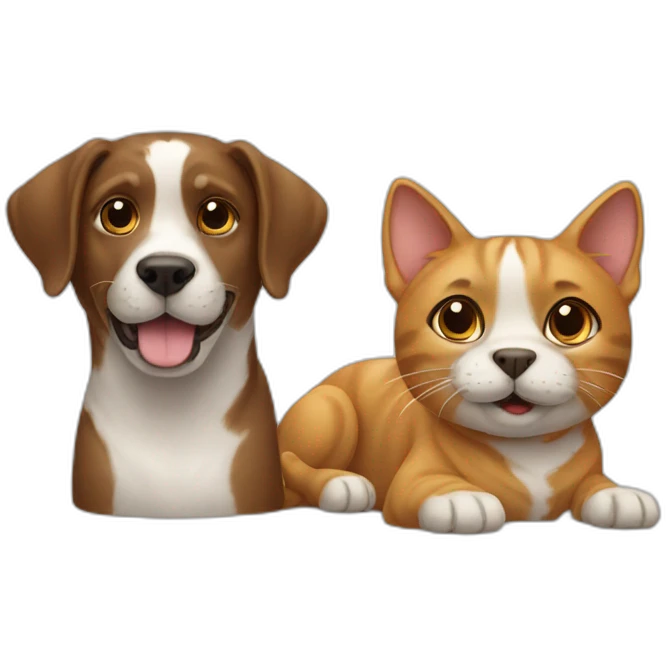 cat and dog emoji