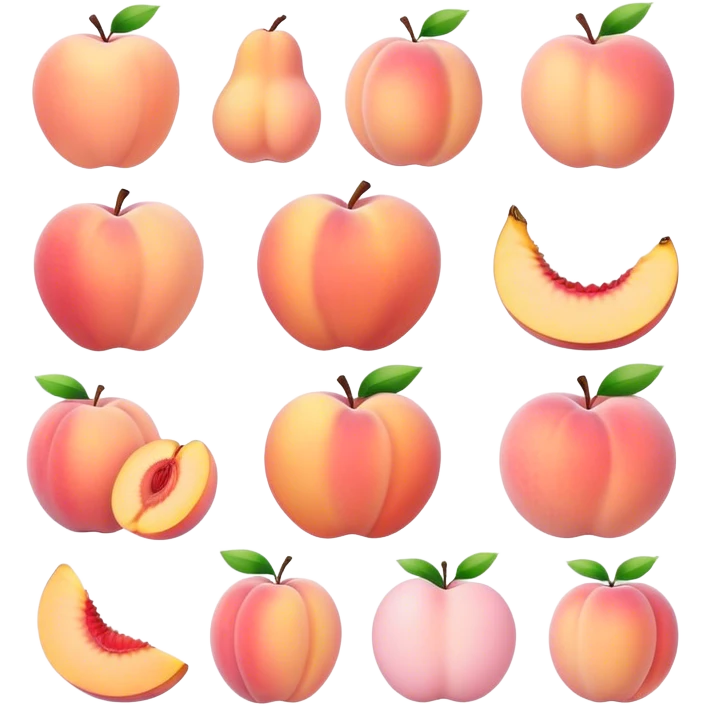 white pink peach pastel  emoji