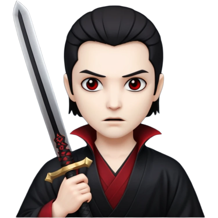Vampire with katana emoji