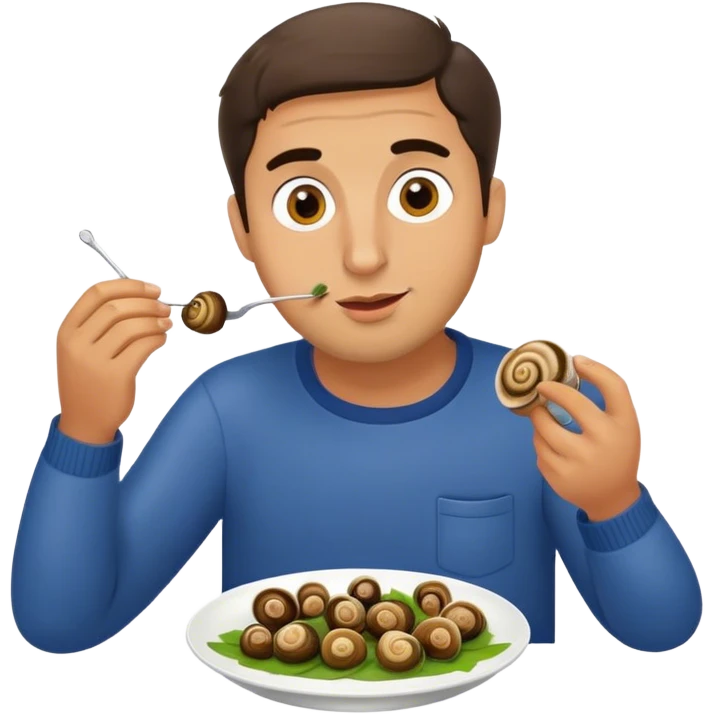 French man eating snails  emoji