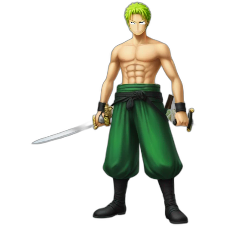Zoro-from-one-piece-full-body-and-swords emoji