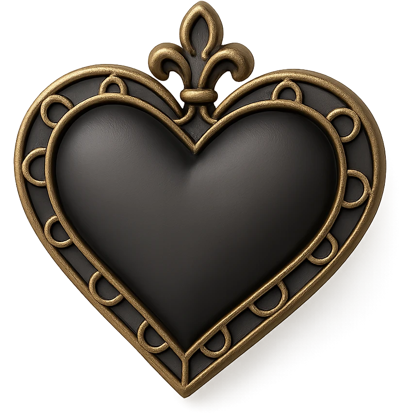 Gothic heart emoji