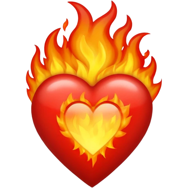 Cœur en feu emoji