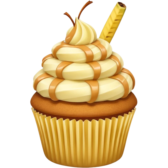 Cupcake de banana e canela emoji