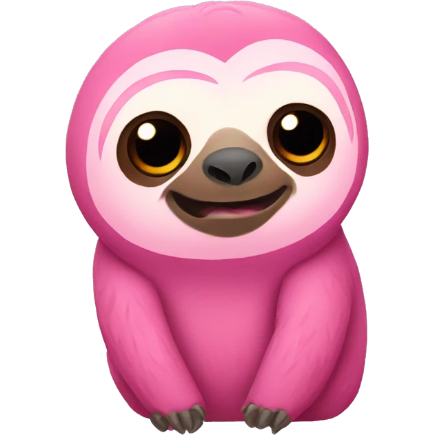 pink sloth with owl beak emoji