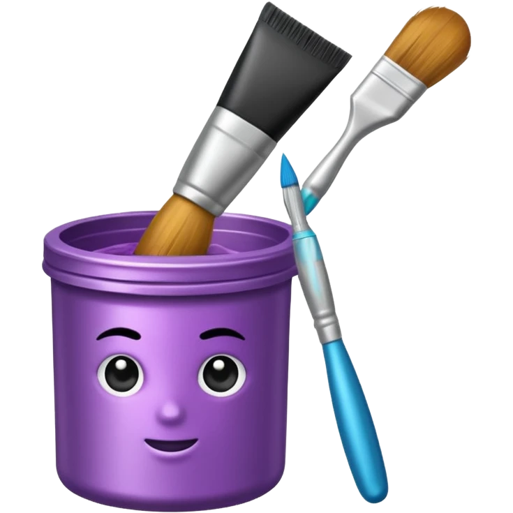 tube of hair dye with a brush next to it emoji