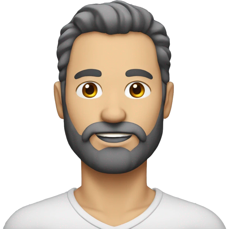 homme blanc chauve avec de la barbe emoji