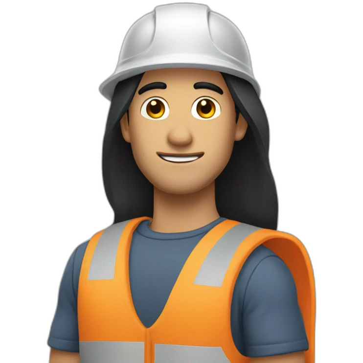 bodubuilder with long black hair and a cap emoji