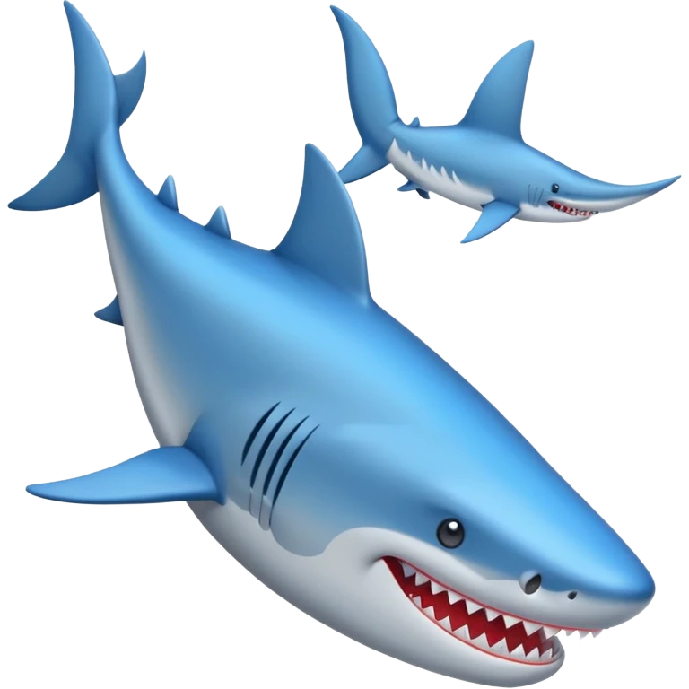 Un tiburón con zapatos azules 🦈👟 emoji