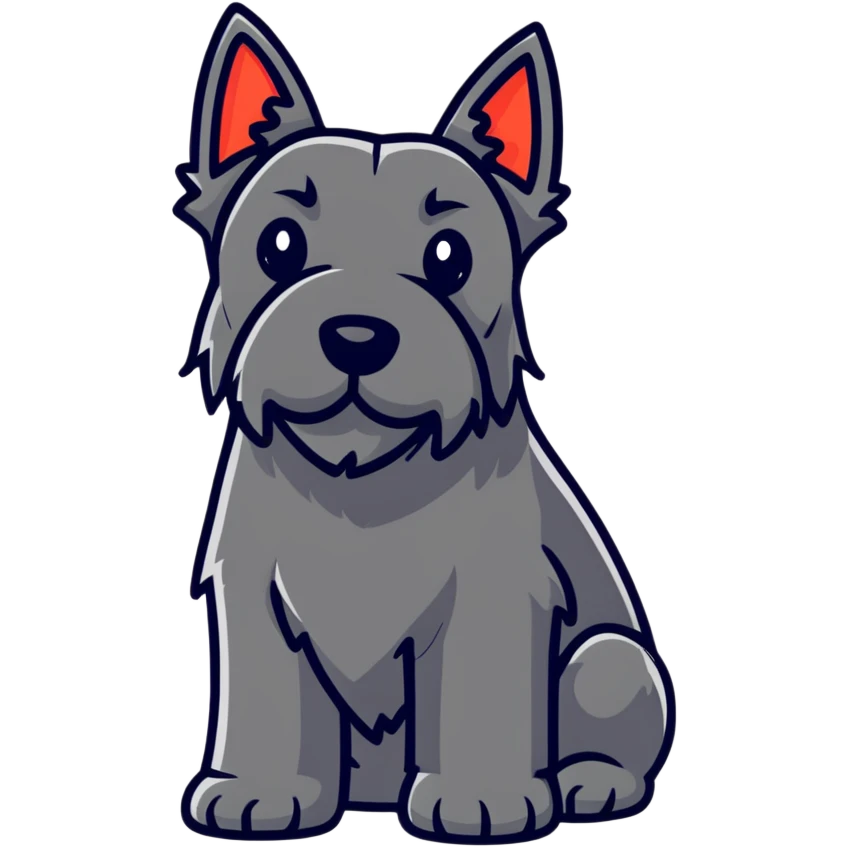 Scottish terrier dog emoji