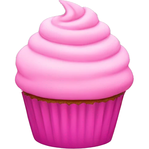 Pink cupcake emoji