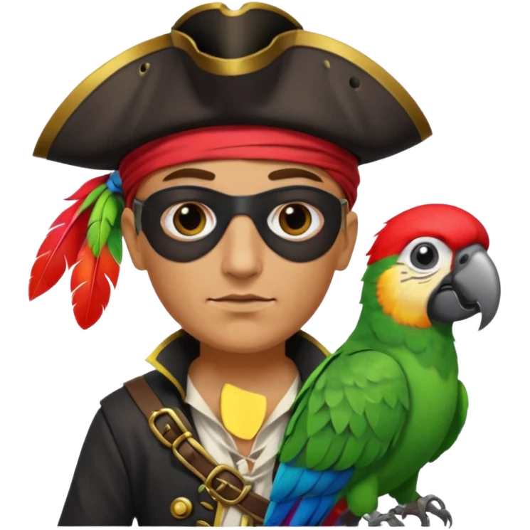 pirate and parrot emoji
