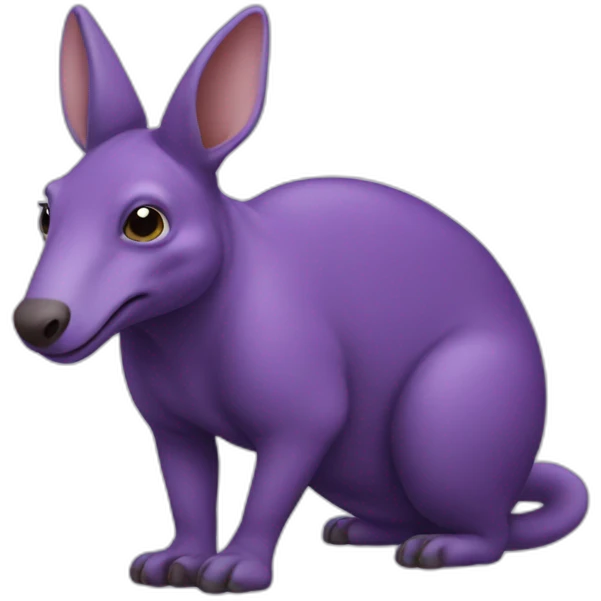 purple aardvark emoji