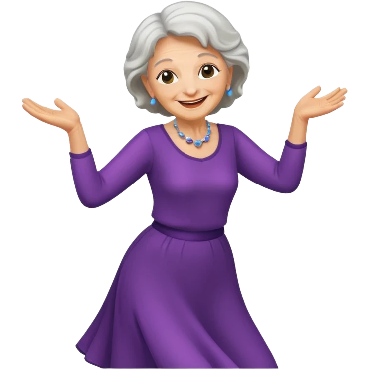 Dancing grandma emoji